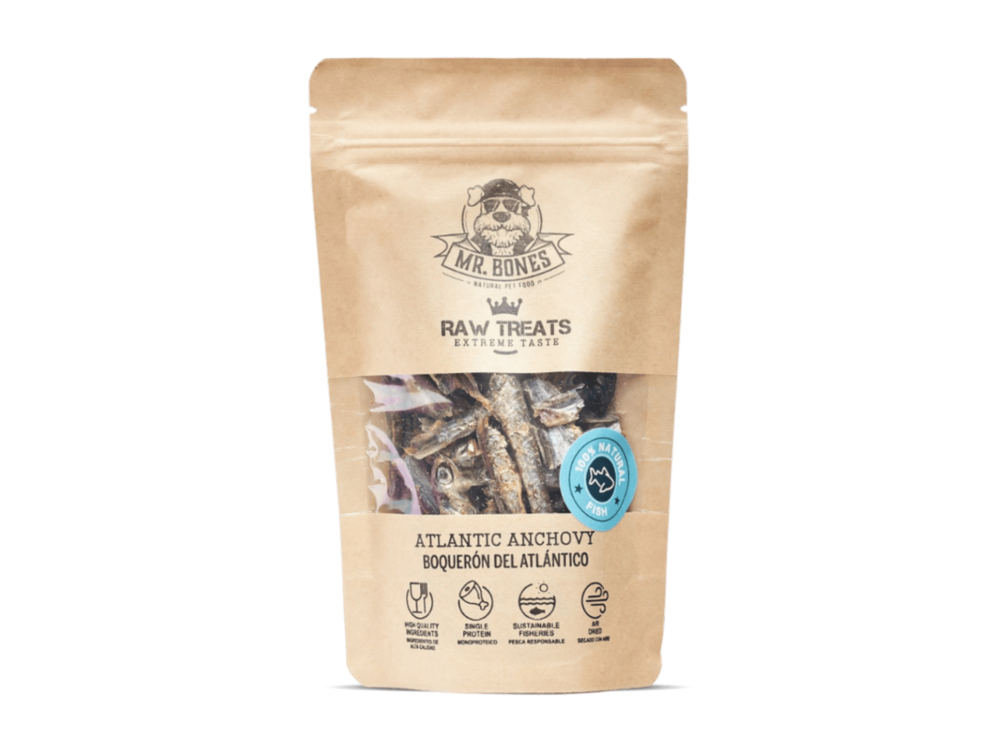Mr. Bones Raw Treats godbiter av ansjos 45 g