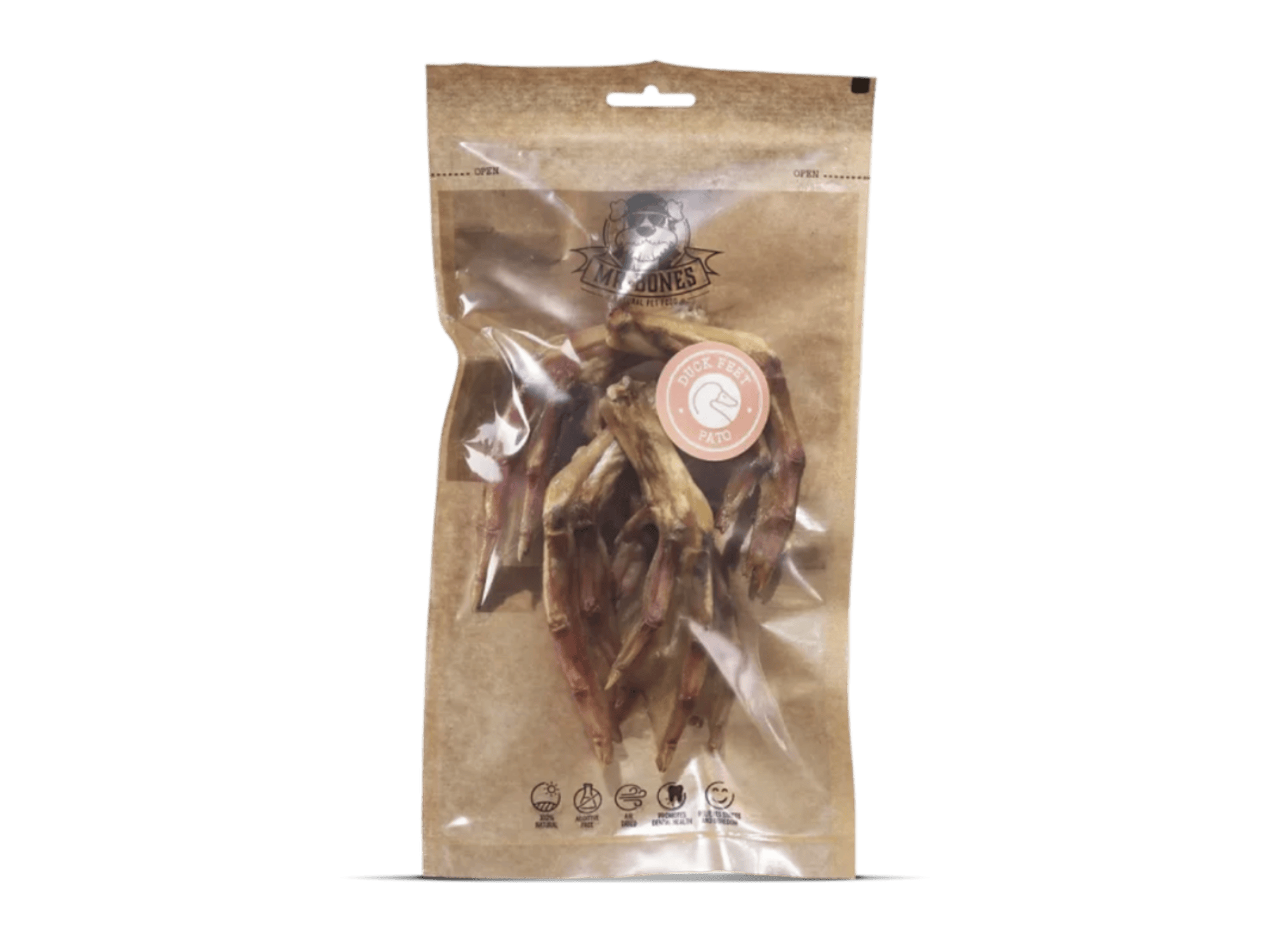 Mr. Bones Natural Snacks lufttørkede andeføtter 4-5 stk