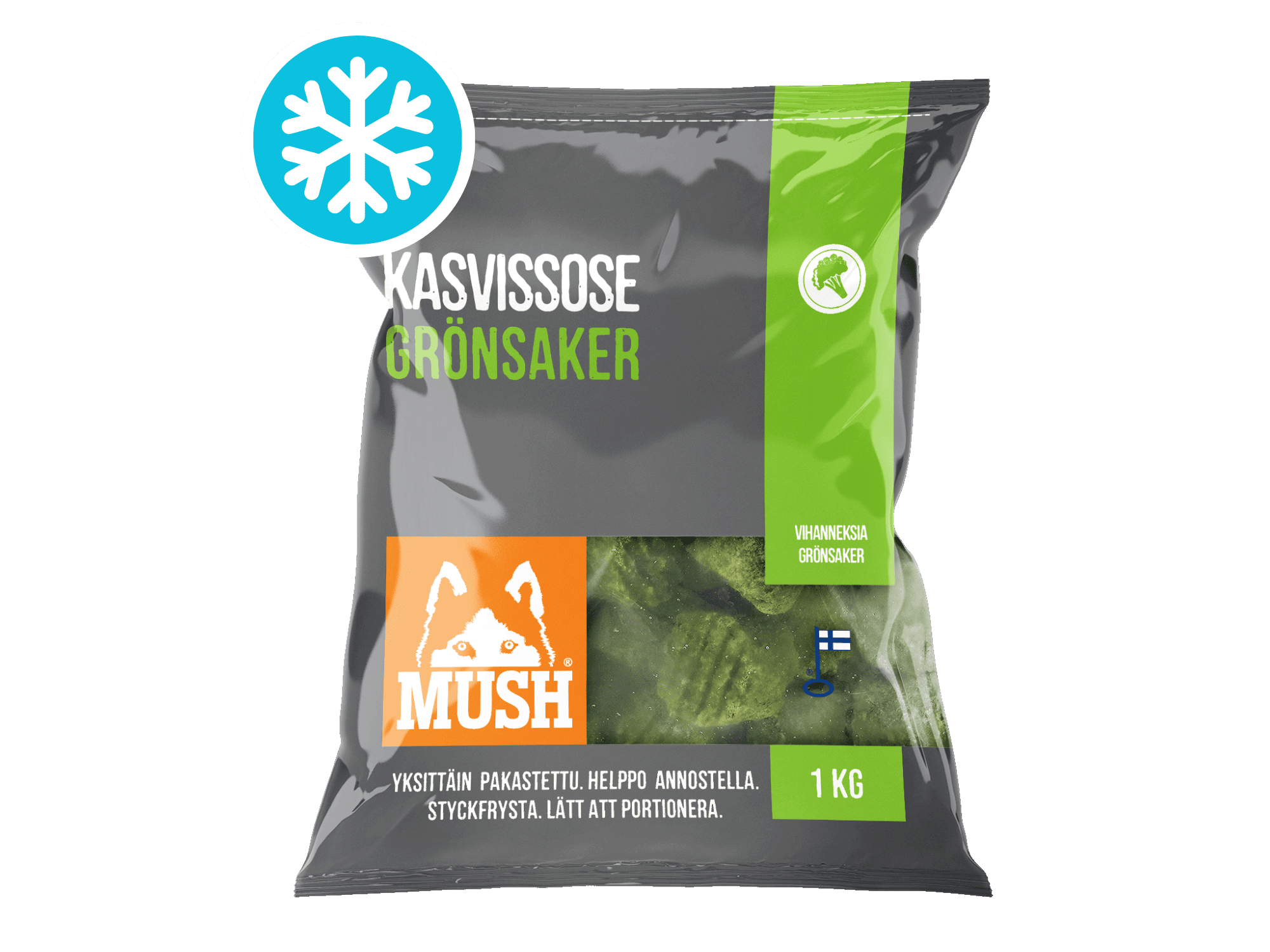 Mush BARF Basic fryste grønnsaker 1 kg