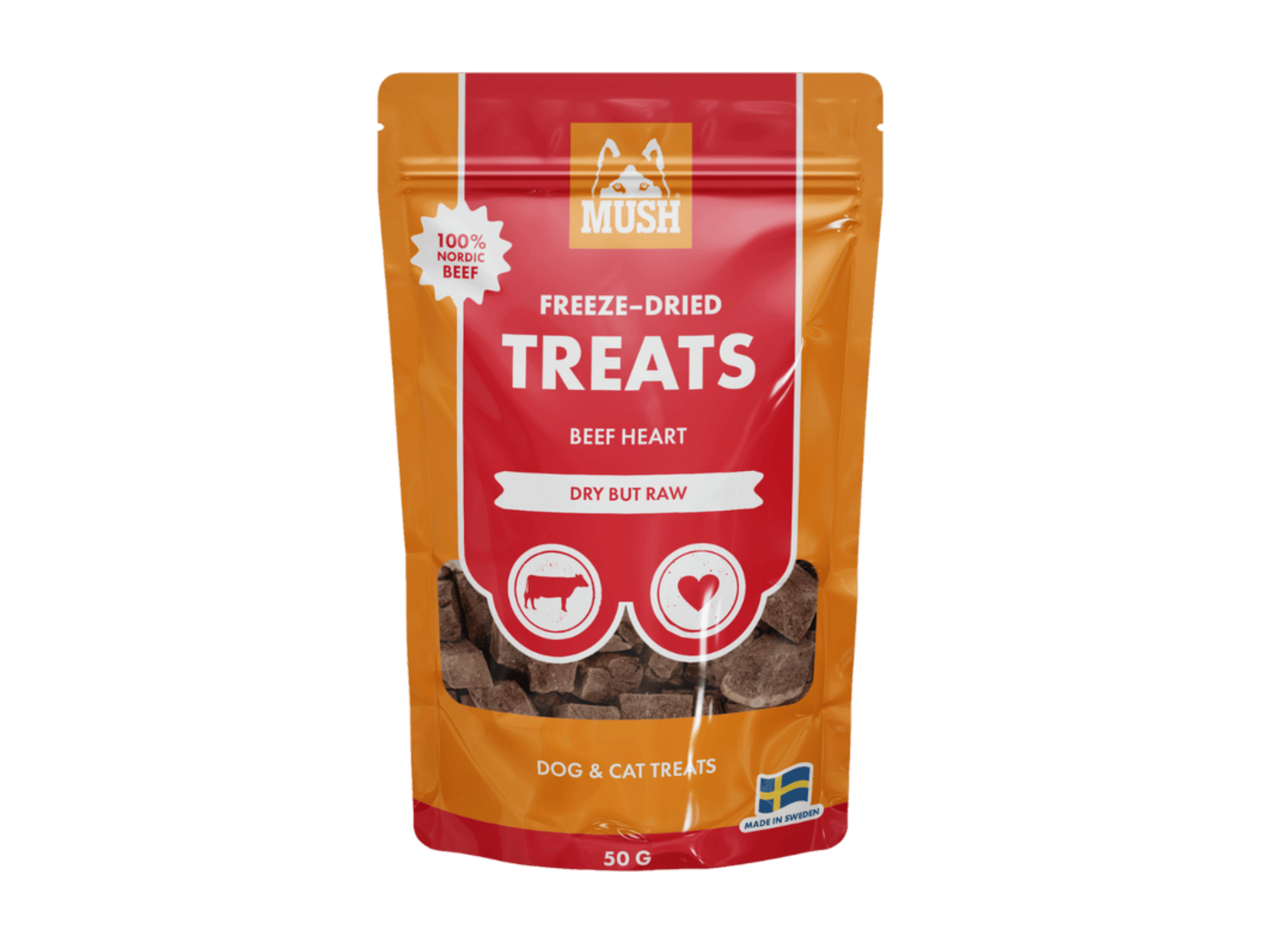 Mush Freeze-Dried Treats frysetørkede godbiter av storfe