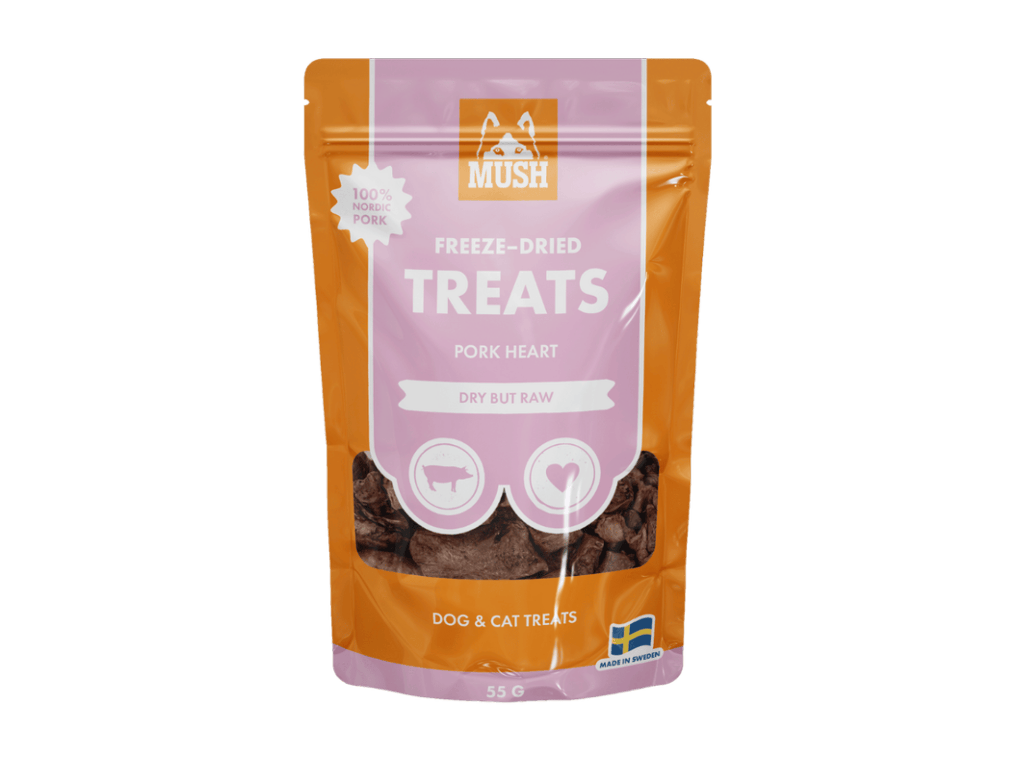 Mush Freeze-Dried Treats frysetørkede godbiter av svin