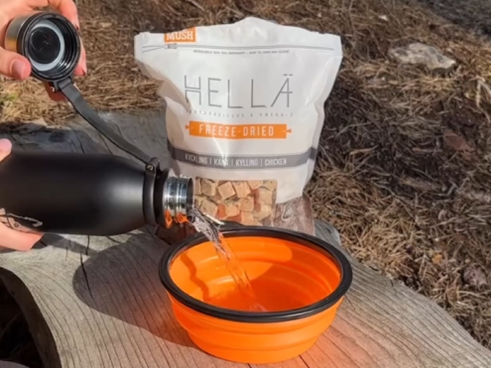 Mush Hellä frysetørket råfôr av kylling 250 g