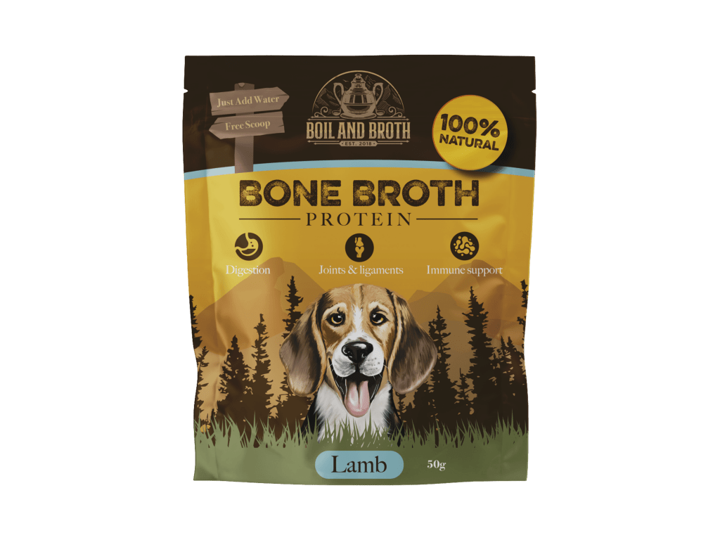 Boil And Broth beinkraftpulver av lam 50 g - Hundepappa