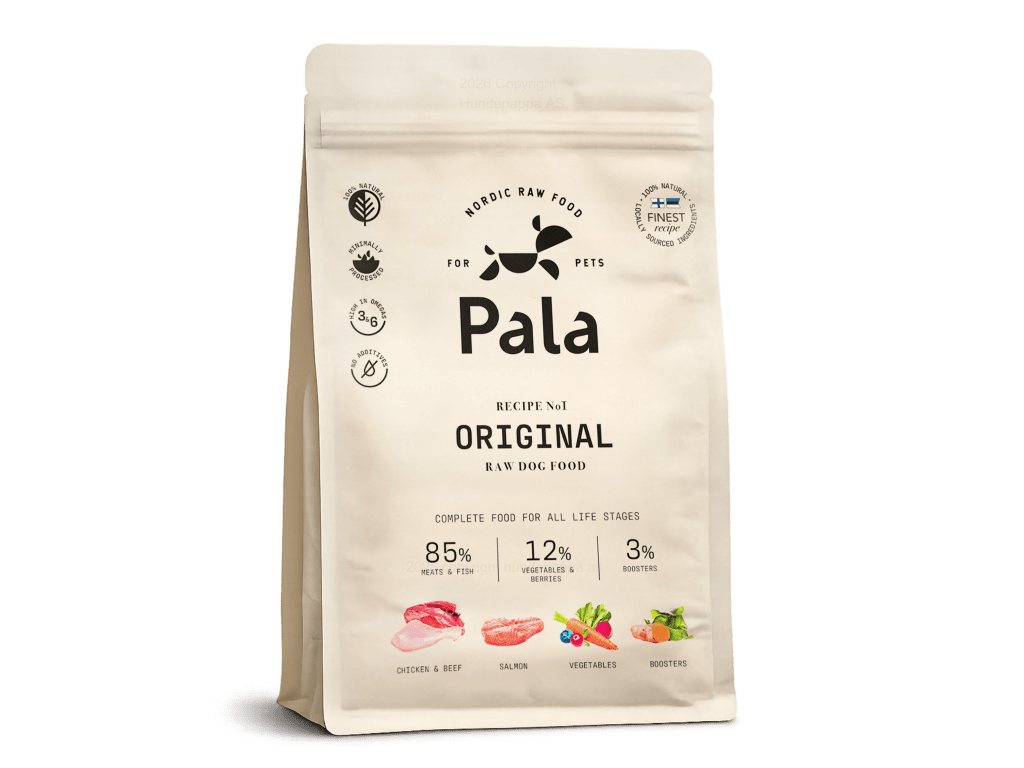 Pala Recipe 1 Original lufttørket råfôr av kylling, storfe og norsk laks - Hundepappa