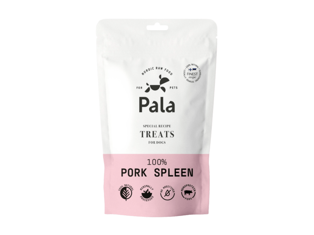 Pala Treats lufttørkede godbiter av grisemilt 100 g - Hundepappa