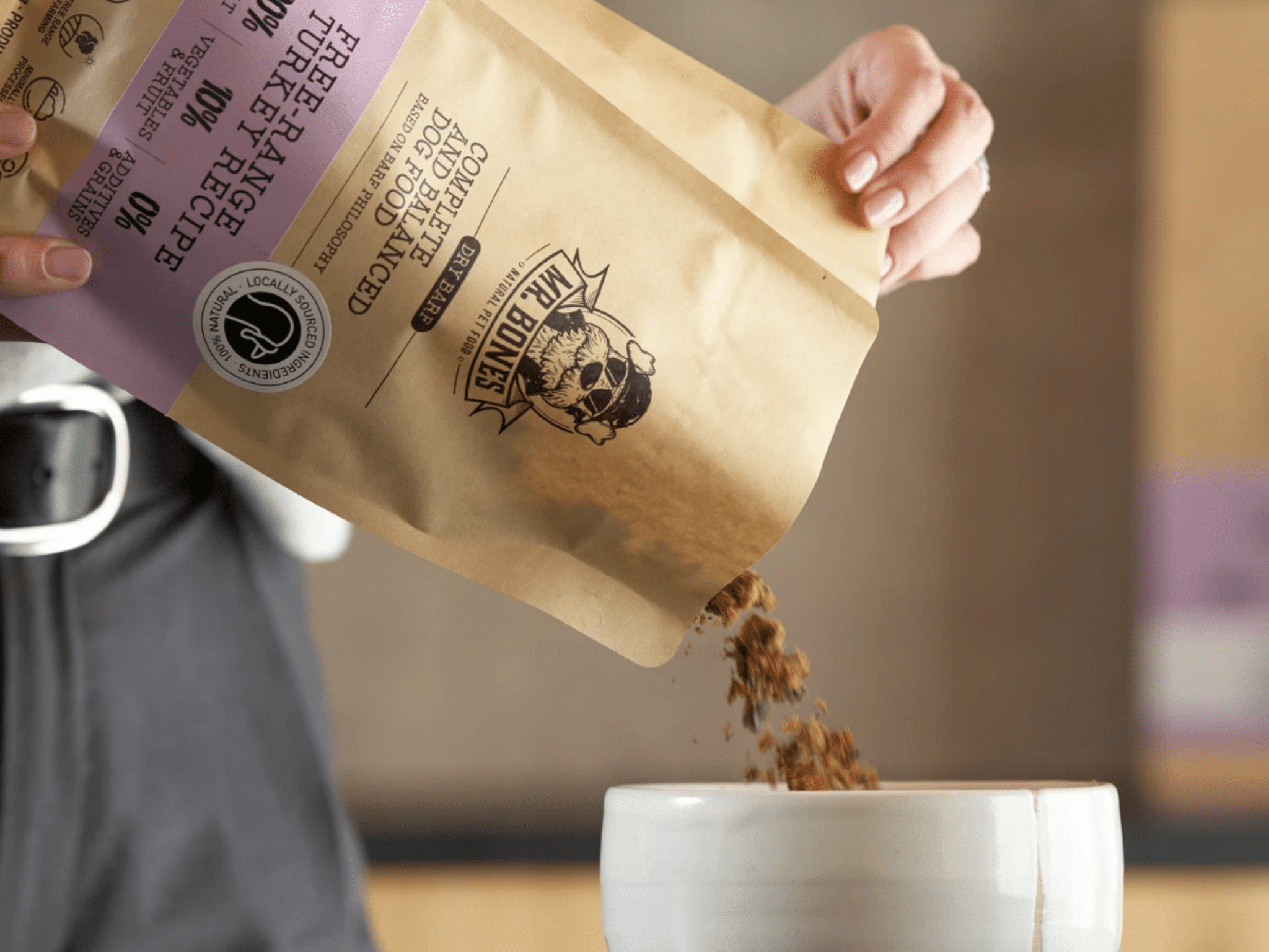 Mr. Bones lufttørket råfôr av frittgående kalkun - Hundepappa