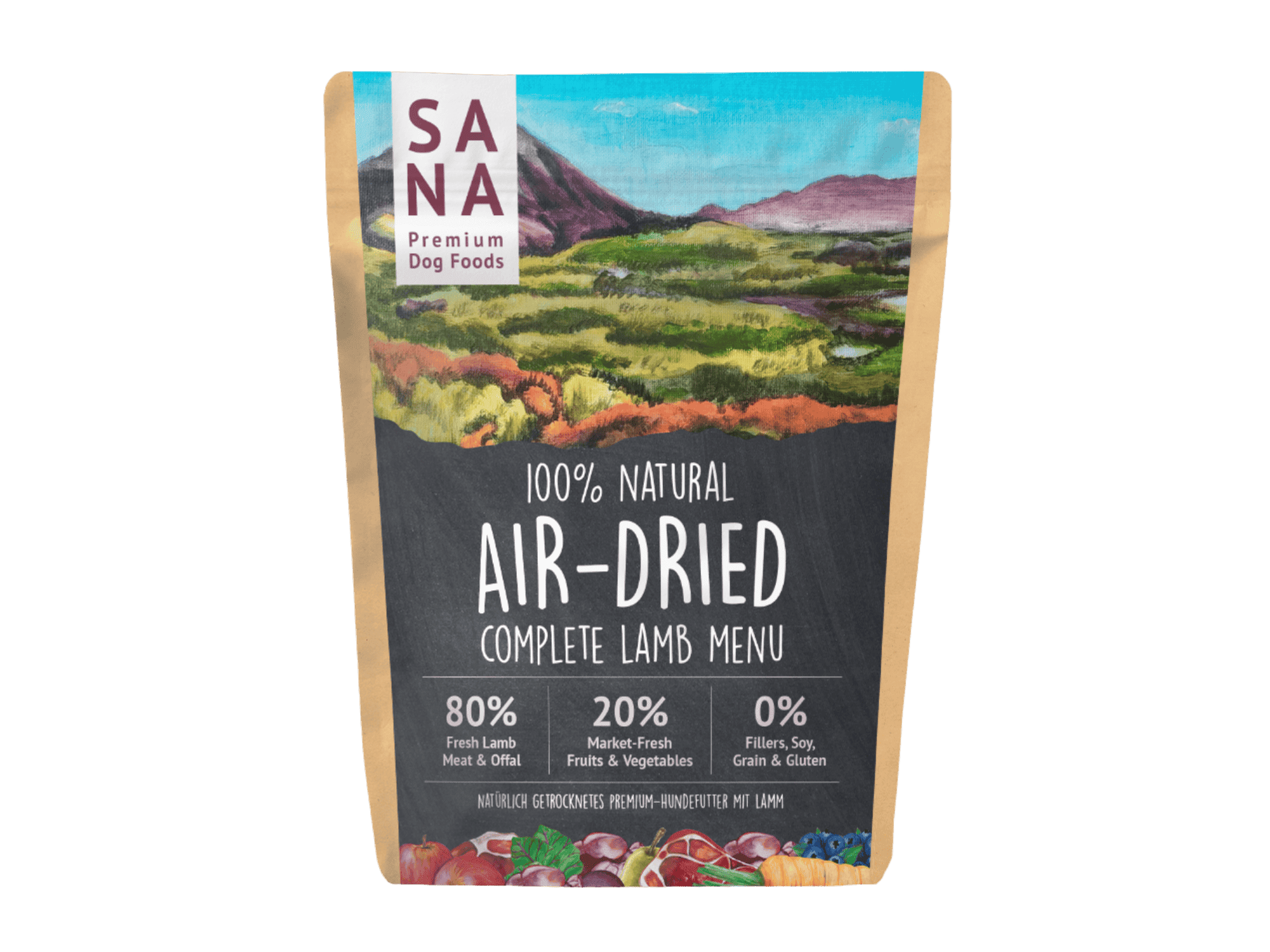 Sana lufttørket råfôr av lam - Hundepappa