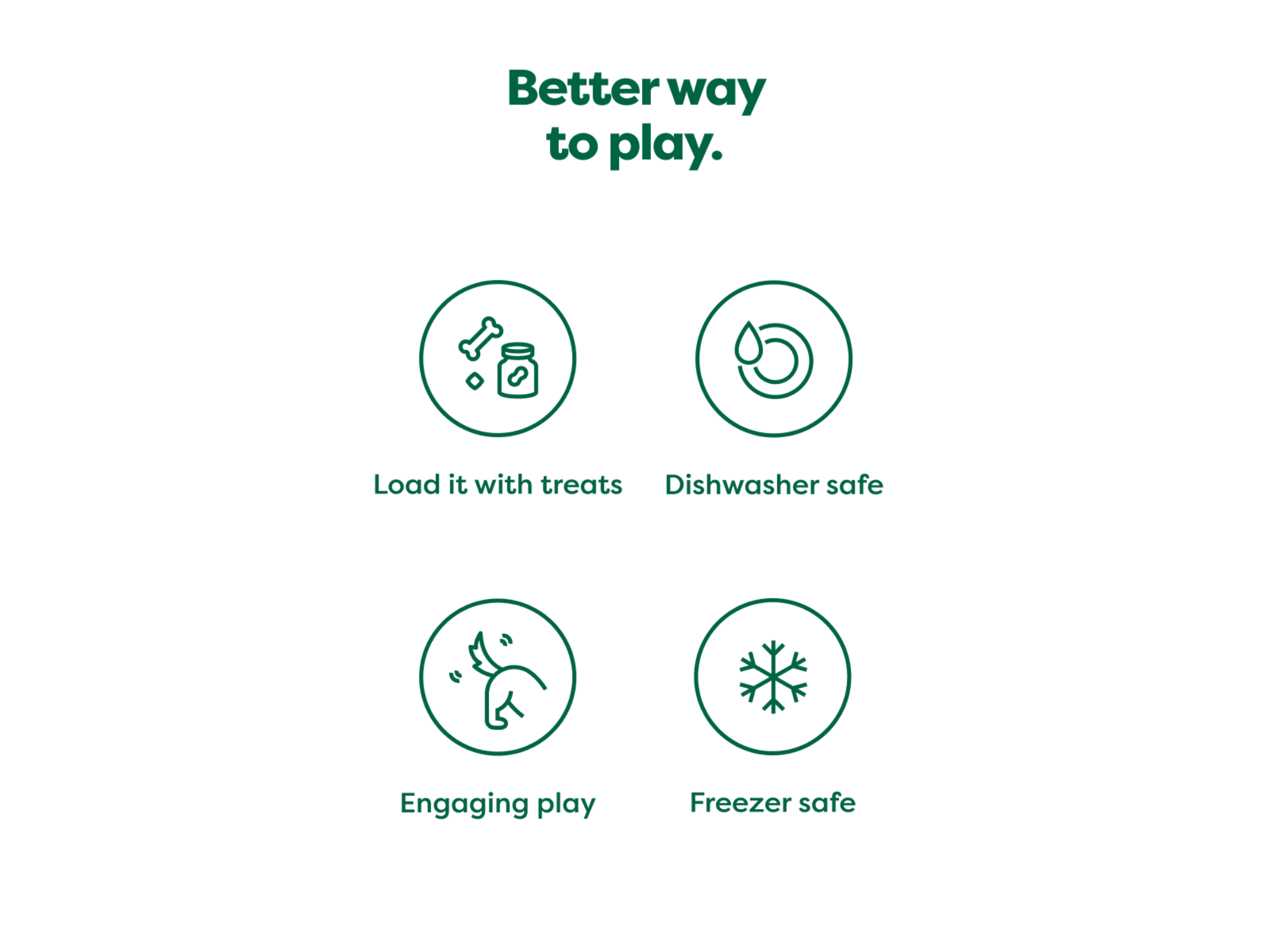 Earth Rated Enrichment Toy godbitholder i naturlig gummi