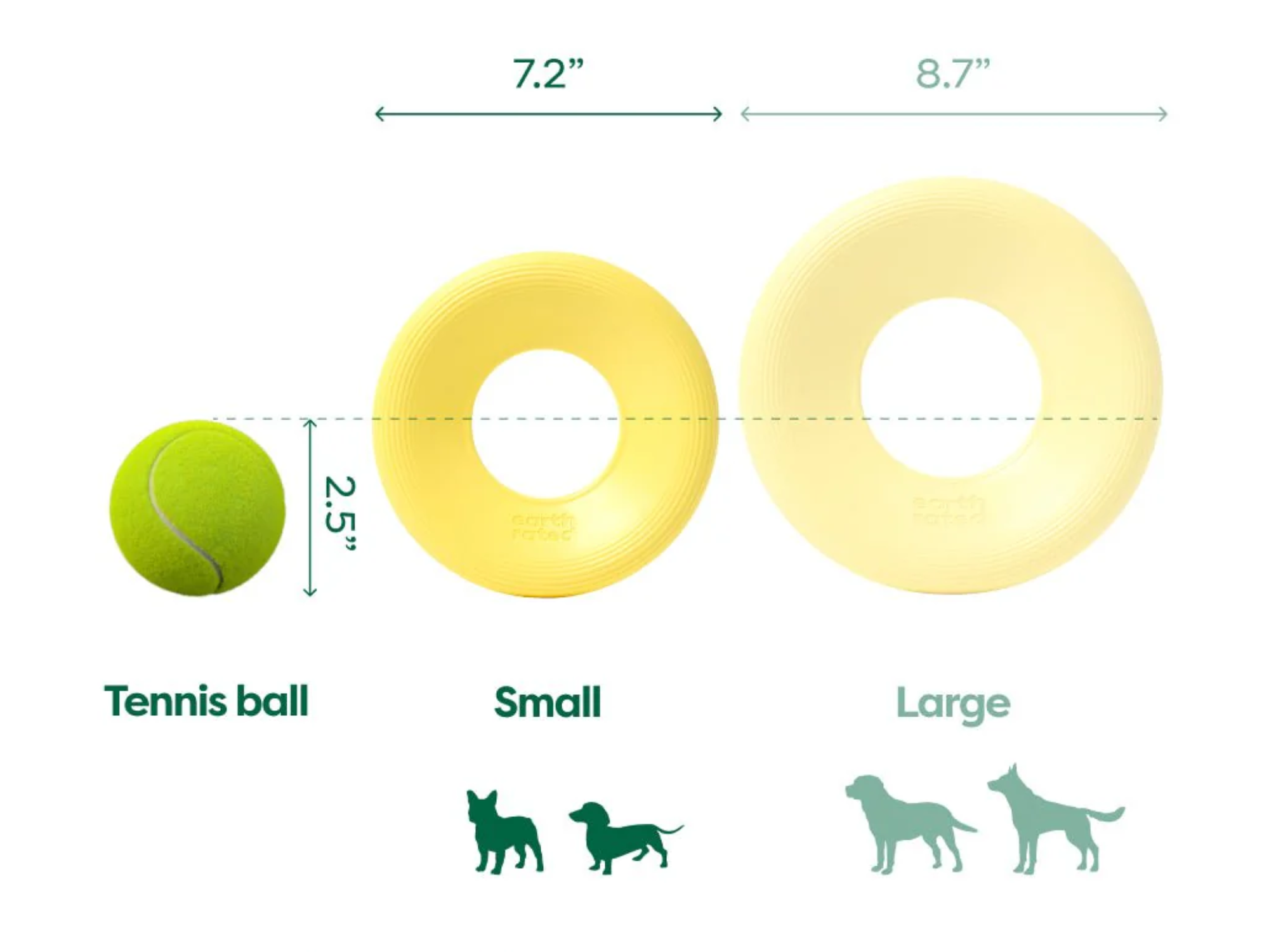 Earth Rated Fly Toy frisbee i naturlig gummi