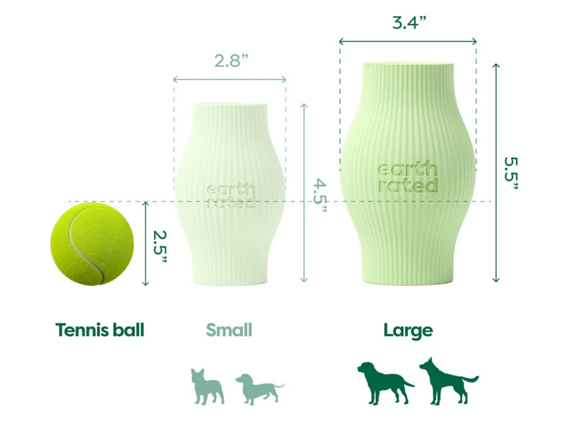 Earth Rated Treat Toy godbitdispenser i naturlig gummi