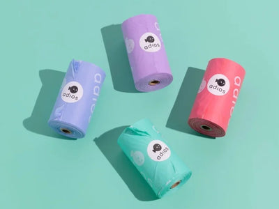 Adios komposterbare fargede hundeposer uten håndtak - Hundepappa