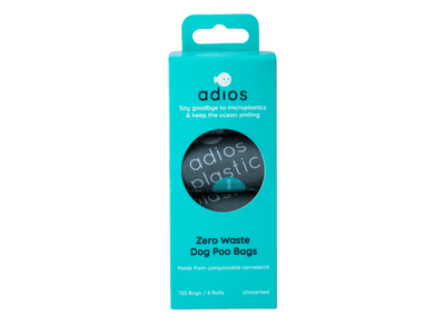 Adios komposterbare grå hundeposer med håndtak - Hundepappa