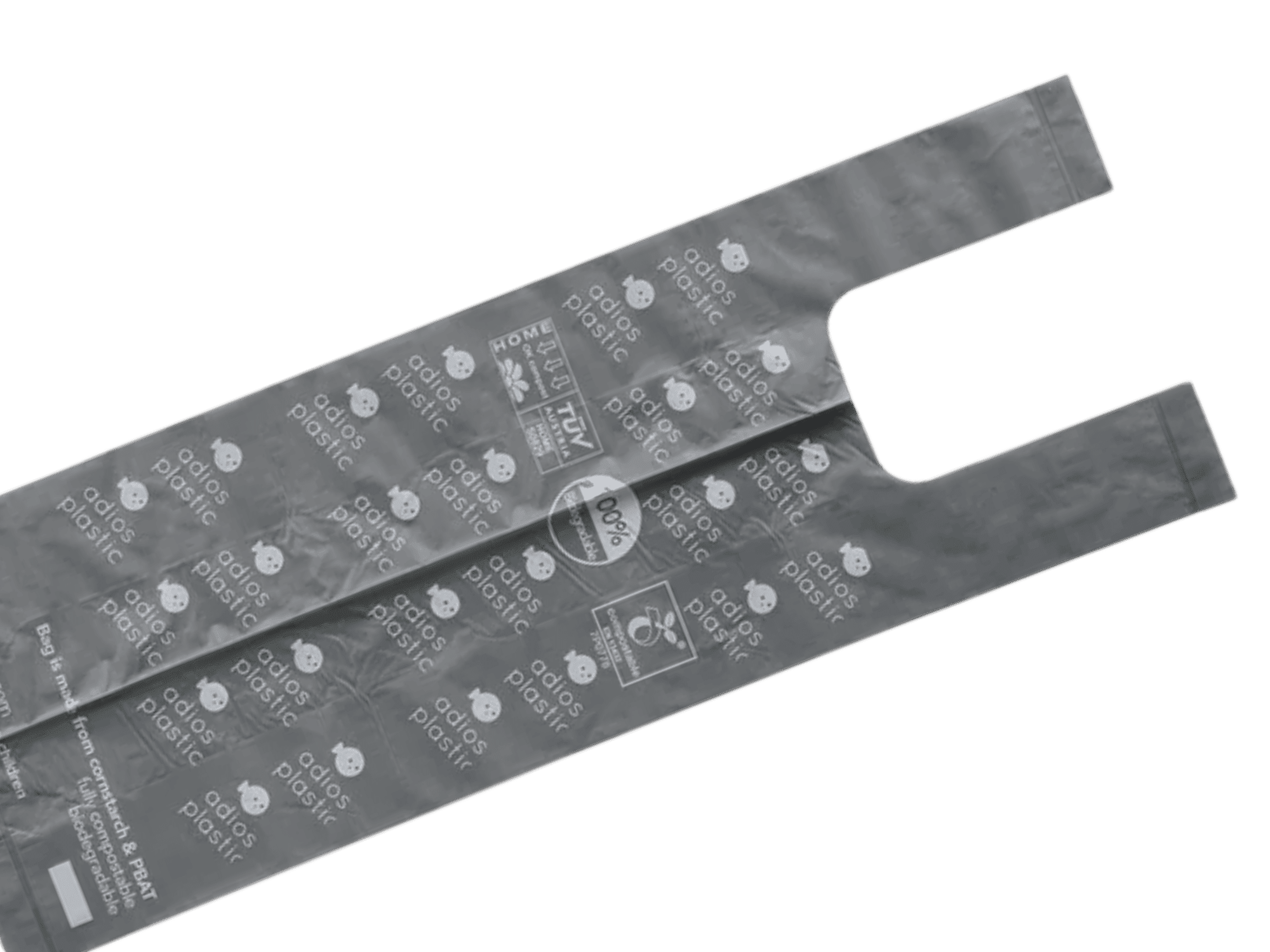 Adios komposterbare grå hundeposer med håndtak - Hundepappa