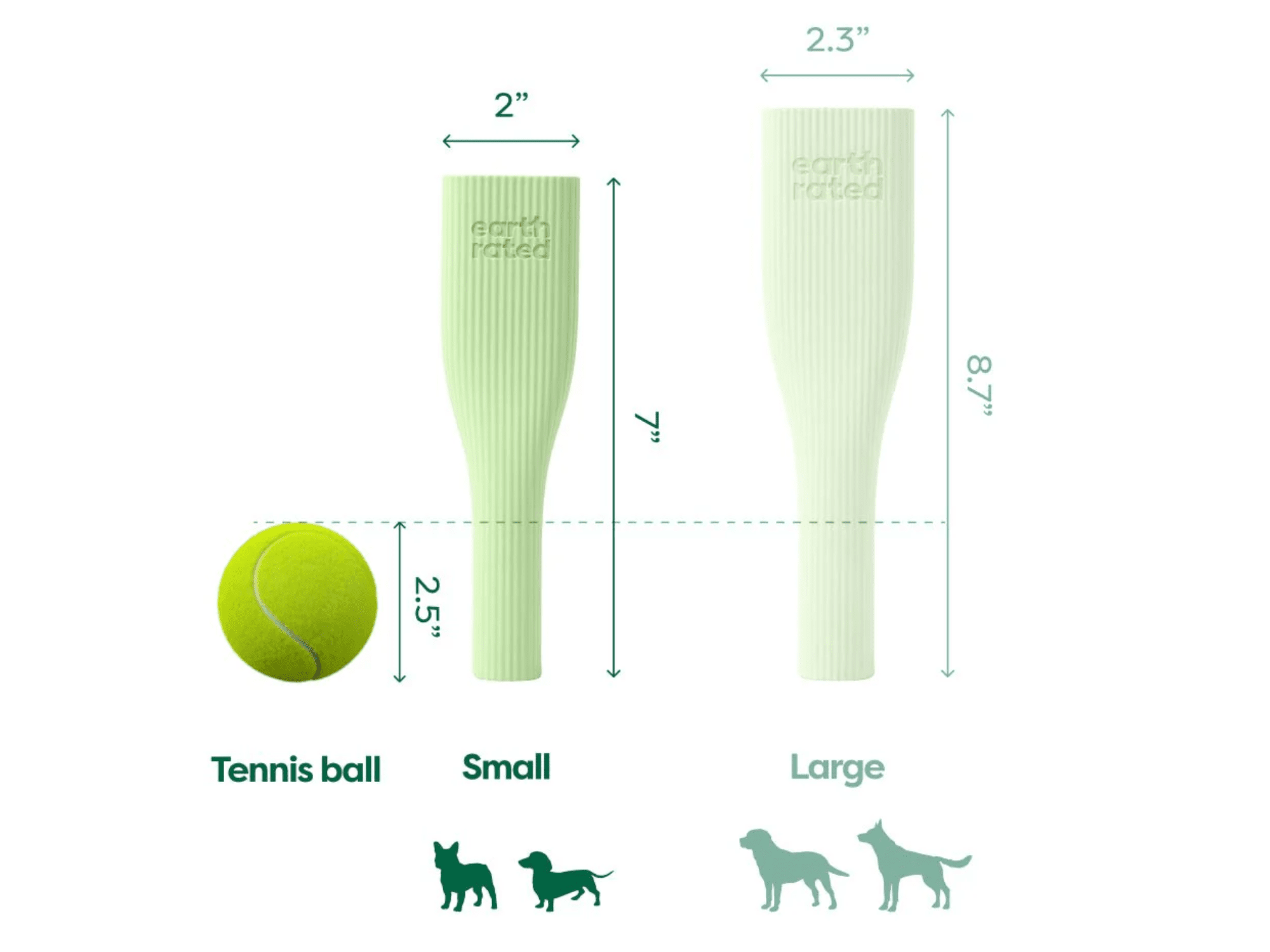 Earth Rated Chew Toy godbitholder i naturlig gummi - Hundepappa