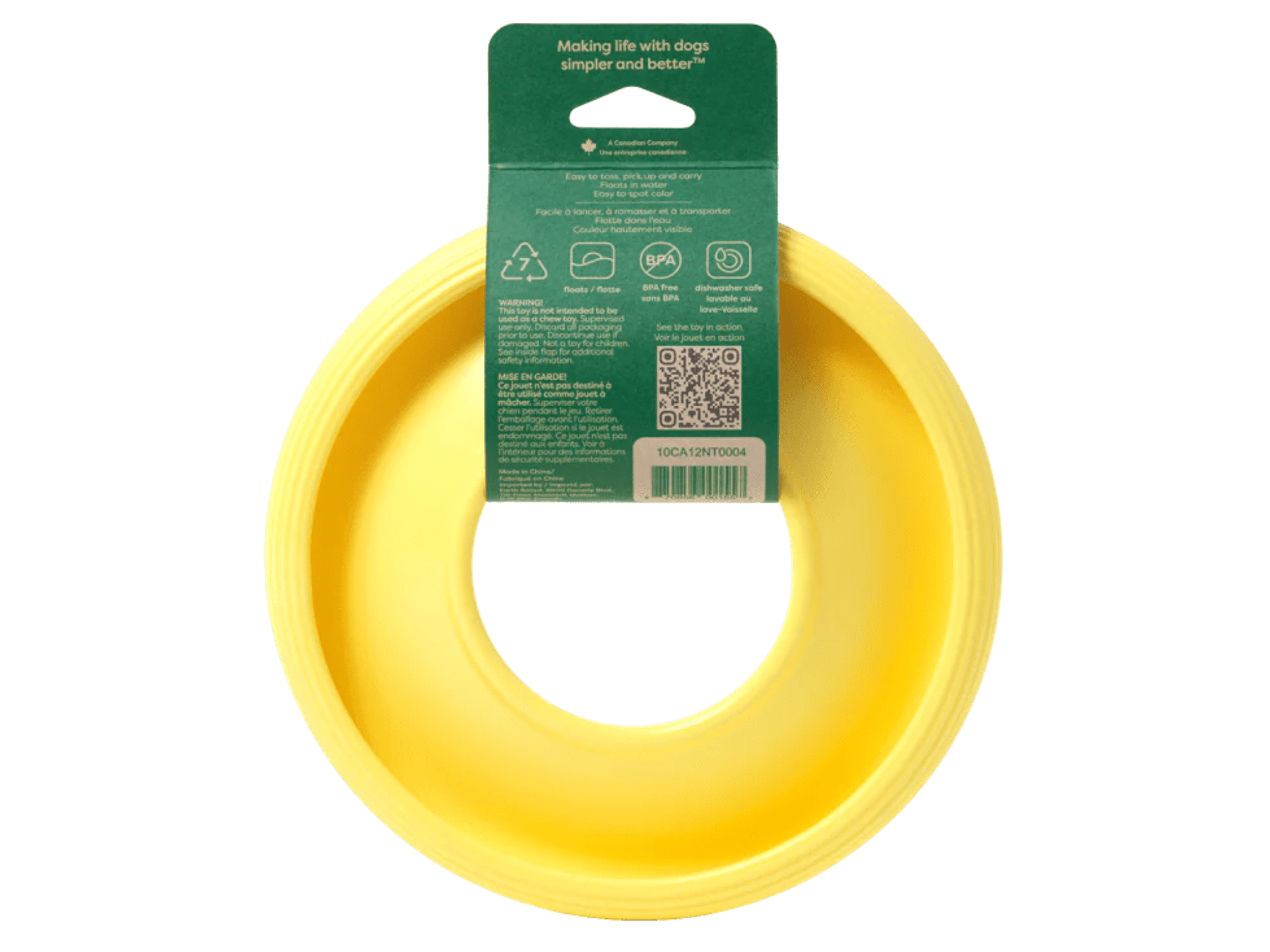 Earth Rated Fly Toy frisbee i naturlig gummi - Hundepappa