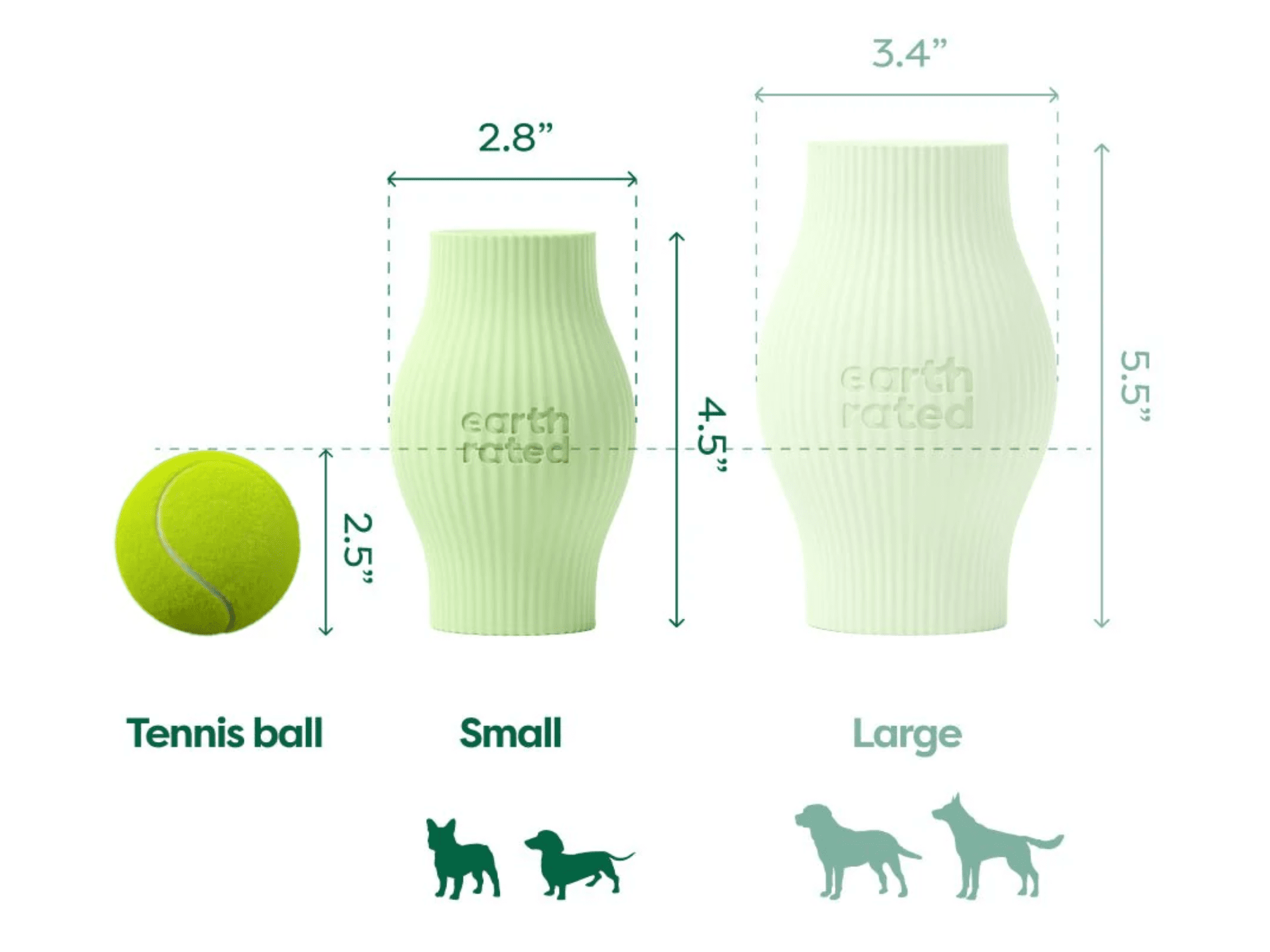 Earth Rated Treat Toy godbitdispenser i naturlig gummi - Hundepappa