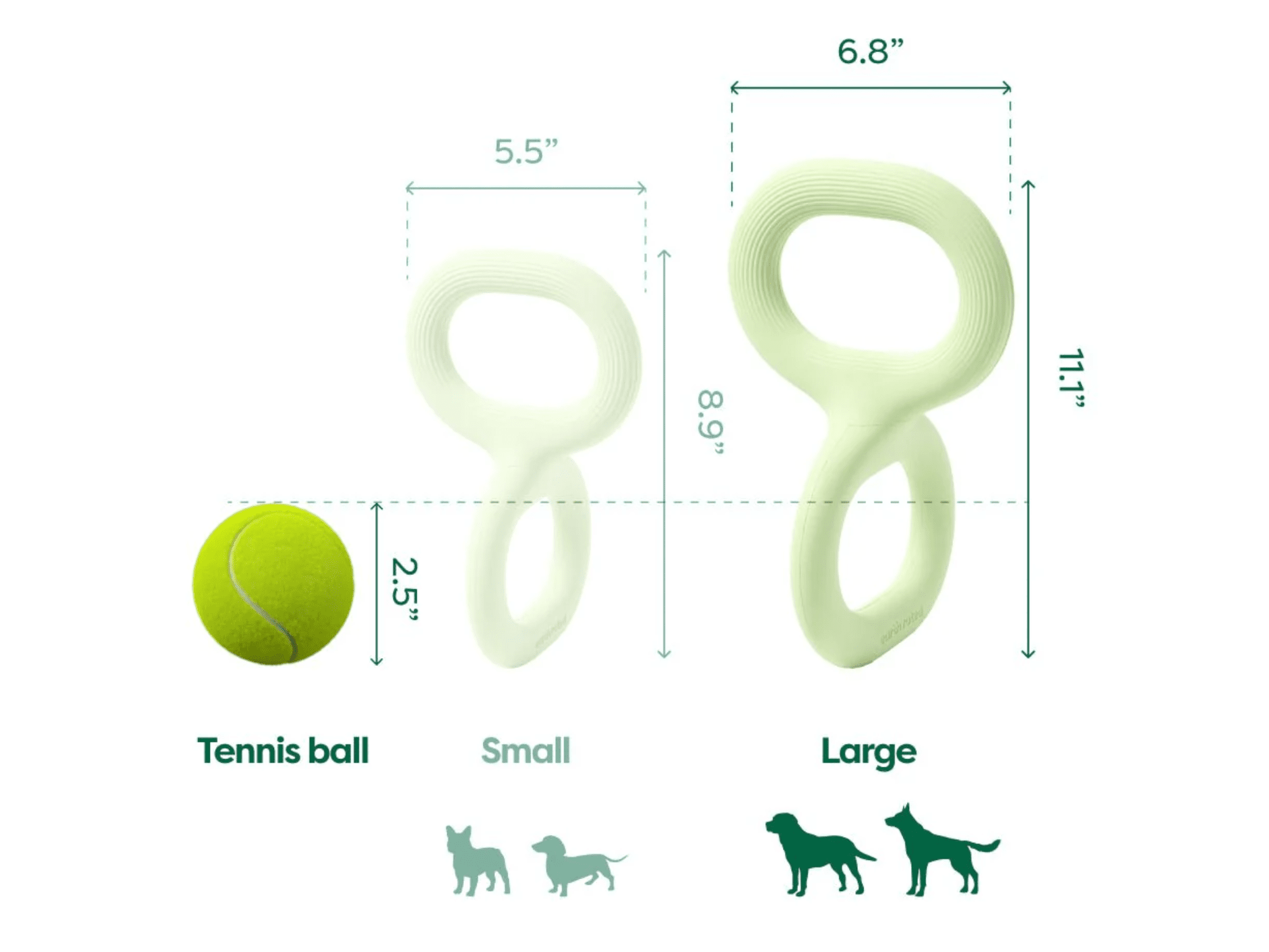 Earth Rated Tug Toy drakampleke i naturlig gummi - Hundepappa