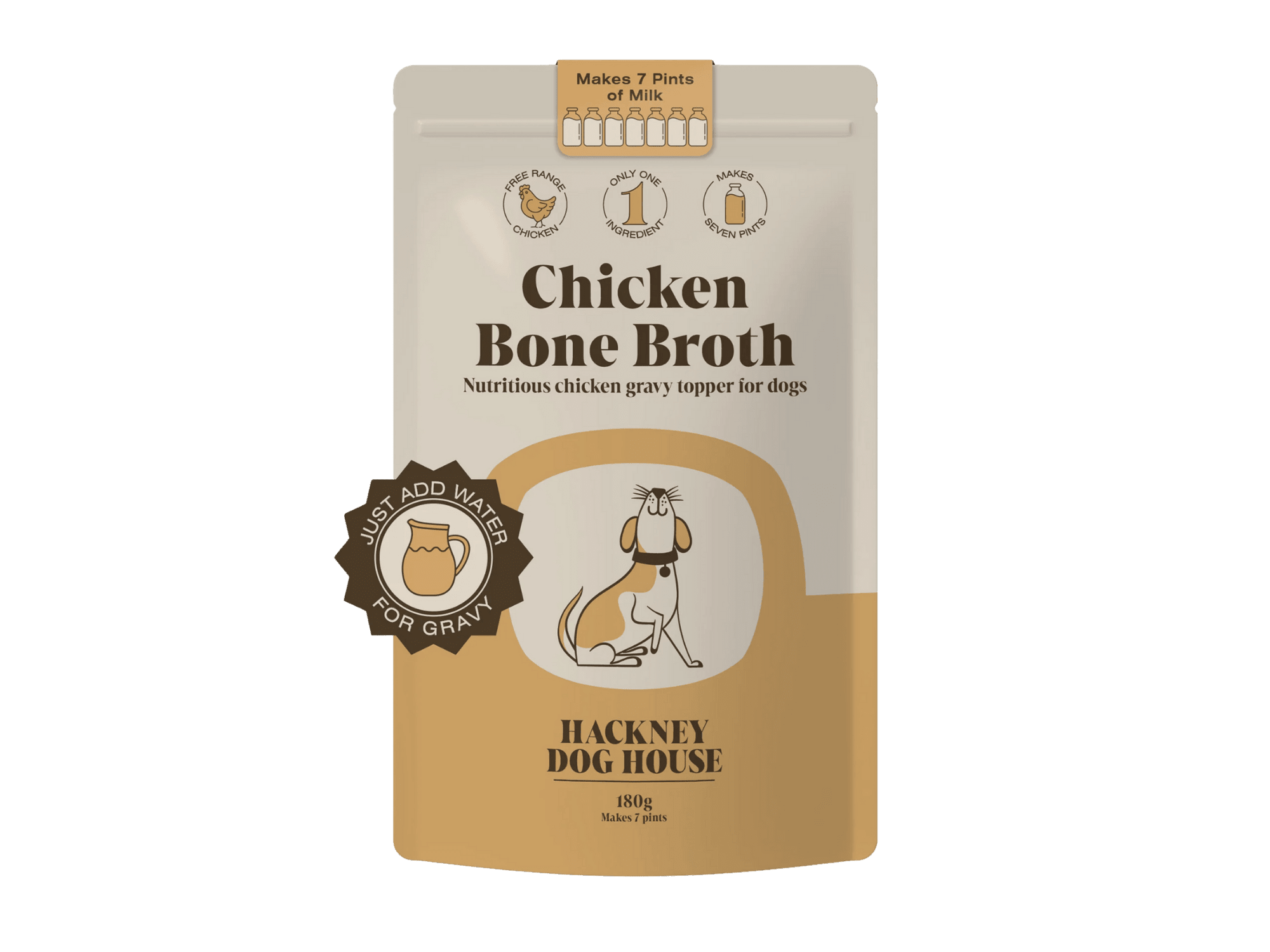 Hackney Dog House beinkraftpulver av frittgående kylling 180 g - Hundepappa