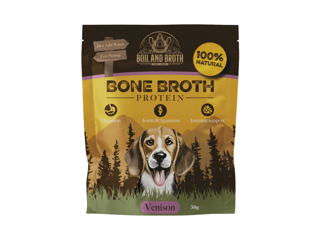Boil And Broth beinkraftpulver av hjort 50 g - Hundepappa