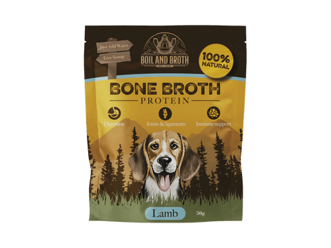 Boil And Broth beinkraftpulver av lam 50 g - Hundepappa
