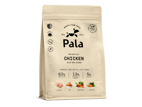 Pala Recipe 5 lufttørket råfôr av kylling - Hundepappa