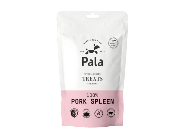 Pala Treats lufttørkede godbiter av grisemilt 100 g - Hundepappa