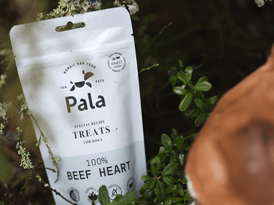 Pala Treats lufttørkede godbiter av storfehjerte - Hundepappa