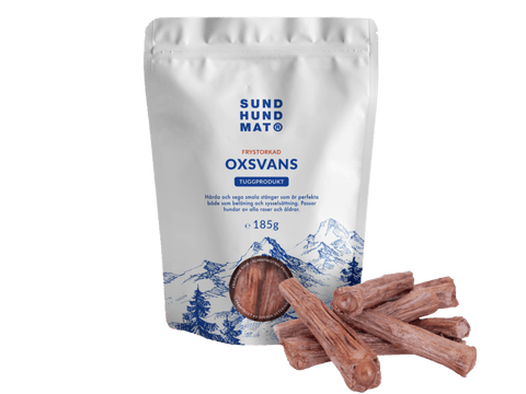 Sund Hundmat frysetørkede oksehaler 185 g - Hundepappa