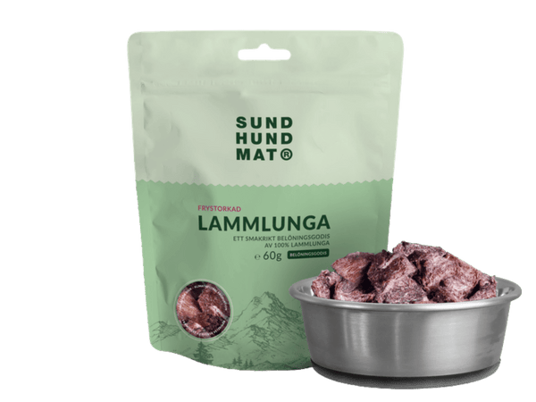 Sund Hundmat godbiter av lammelunge 60 g - Hundepappa