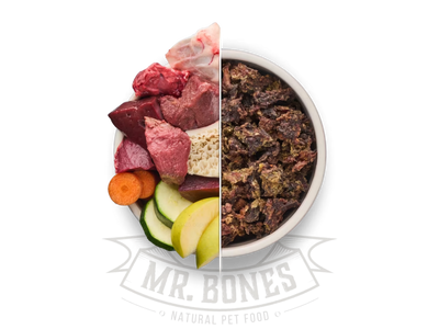 Mr. Bones lufttørket råfôr av hjort og storfevom - Hundepappa