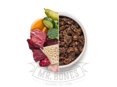 Mr. Bones lufttørket råfôr av kalv - Hundepappa