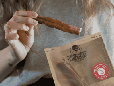 Mr. Bones Natural Snacks lufttørkede oksemuskler 2 stk - Hundepappa