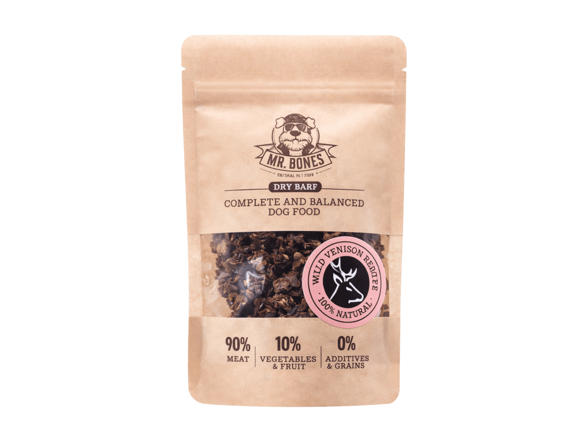 Mr. Bones prøvepose av lufttørket råfôr - Hundepappa
