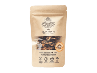 Mr. Bones Raw Treats godbiter av grønnleppemusling 45 g - Hundepappa