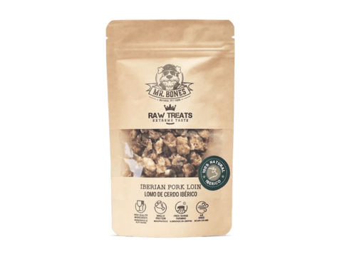 Mr. Bones Raw Treats godbiter av iberisk gris 45 g - Hundepappa