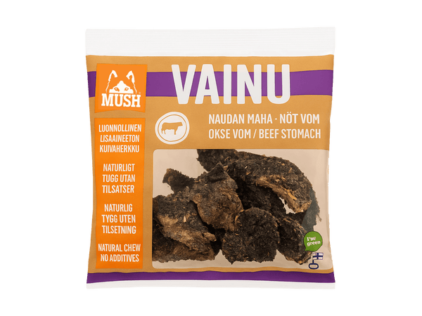 Mush Vainu lufttørkede strimler av storfevom 180 g - Hundepappa
