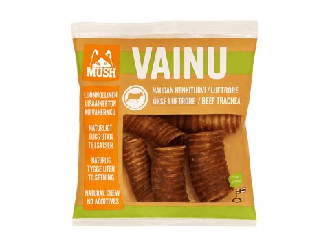 Mush Vainu lufttørket okseluftrør 200 g - Hundepappa