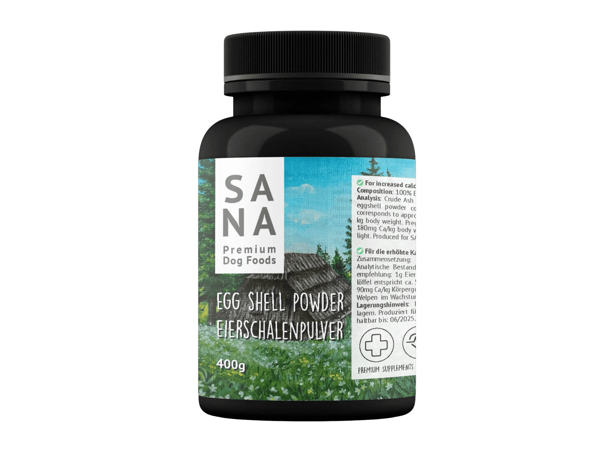 Sana eggeskallpulver 400 g - Hundepappa